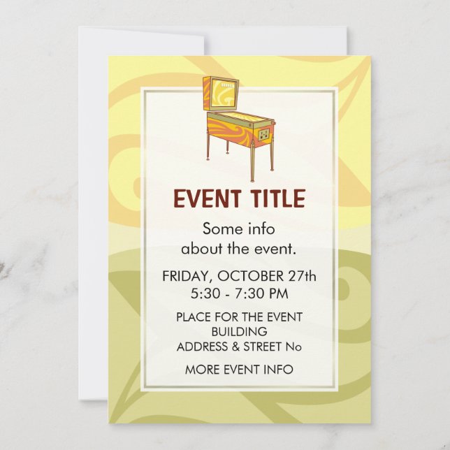 Convite Pinball Machine (Verso)