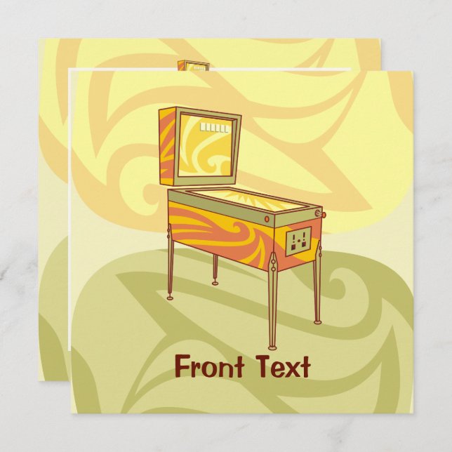 Convite Pinball Machine (Frente/Verso)