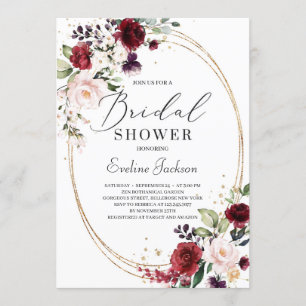 Convite Pincel cor-de-rosa, cor-de-rosa, de ouro floral, n