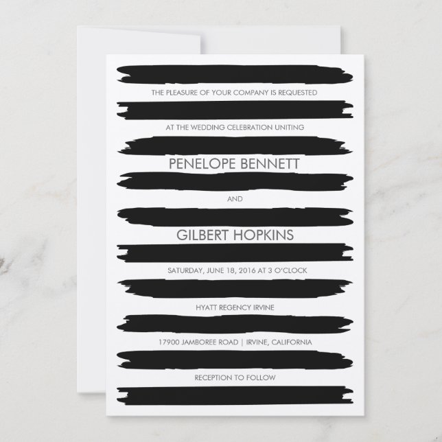 Convite Pincel Moderno Invoca Casamento (Frente)