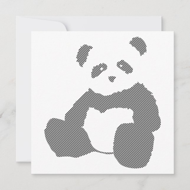 Convite pincel panda (Frente)