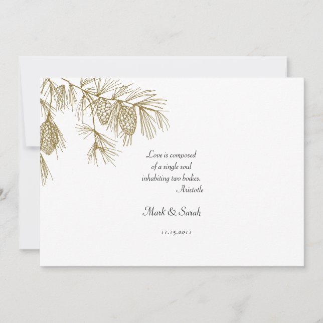 Convite Pine Boughs 2 (Frente)