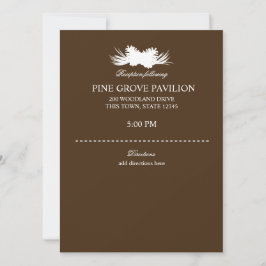Convite Pine Cone Brown Information Card