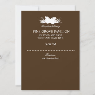 Convite Pine Cone Brown Information Card