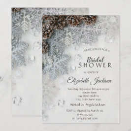 Convite Pine Cones, Chá de panela de flocos de neve