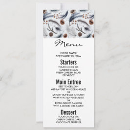 Convite Pine Cones & Pine Agulha Padrão de inverno