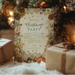 Convite Pine Elegance de inverno de Natal