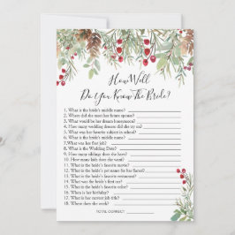 Convite Pine Greenery, como você conhece o jogo da noiva?