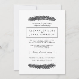 Convite Pine Mínima Moderna