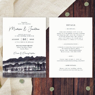 Convite Pine Tree Forest Monges Em Um Casamento