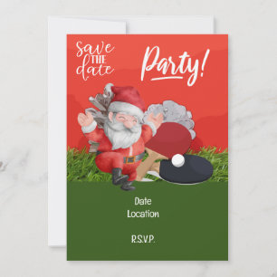 Convite Ping Pong Mesa Tênis Natal com Papai Noel