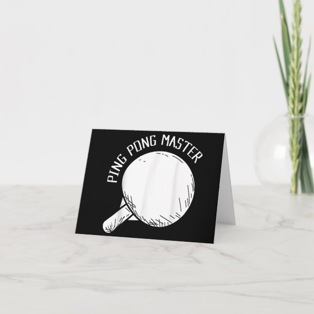 Convite Ping Pong - Mestre Engraçado Tênis de Mesa (Frente)