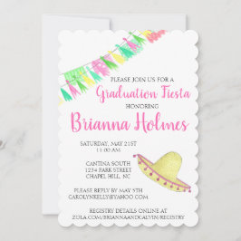 Convite Pingente Papel Picado Rosa Verde Festa Formatura