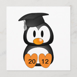 Convite Pinguim customizável da graduação