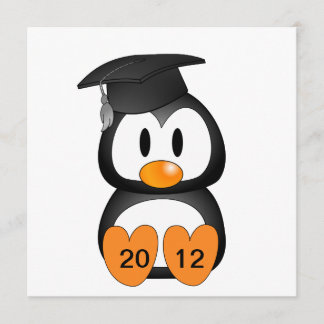 Convite Pinguim customizável da graduação