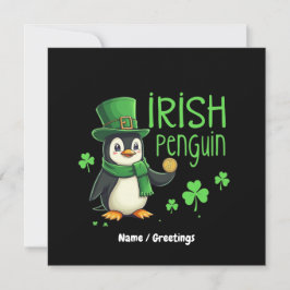 Convite Pinguim Irlandês Uma Mistura Sortuda De Divertimen
