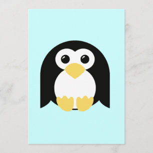Convite Pinguim redondo pequeno