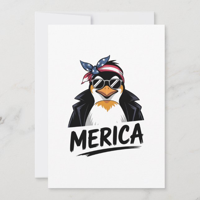 Convite Pinguim resiste aos pinguins protestando contra (Frente)