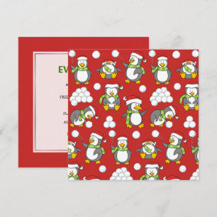 Convite Pinguins de Natal