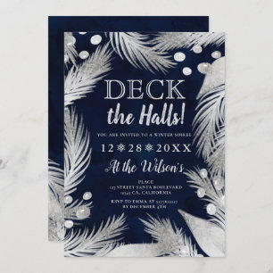 Convite Pinheira de Natal embebida em prata no convés dos