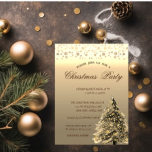 Convite Pinheiro Dourado,Pontinhos Festa de Natal Corpora