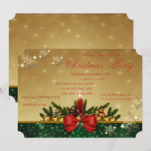 Convite Pinheiro, festa de Natal de Vermelho Vela,