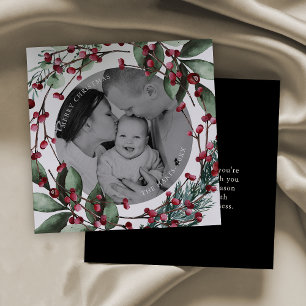 Convite Pinheiros e Berries de Fora de Natal Negro