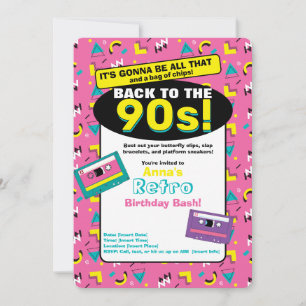 Convite Pink 90's