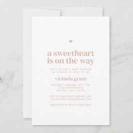 Convite Pink A Little Sweetheart Baby Shower