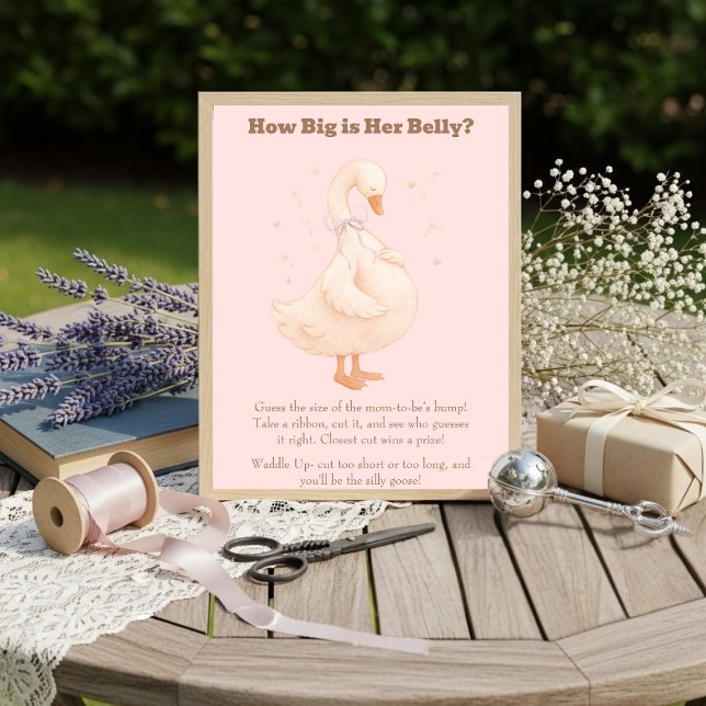Convite Pink A Silly Goose How Big Is Her Belly  (Pink A Silly Goose How Big Is Her Belly )
