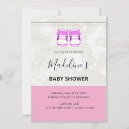 Convite Pink Baby Shower Invitation – Custom Baby Girl
