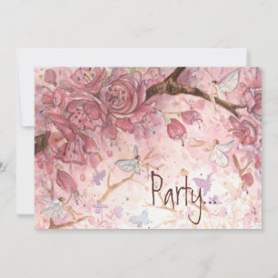 Convite "Pink Blossom Wisps"