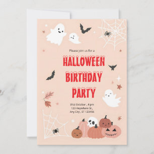 Convite Pink Boo Bash: Uma Festa de Halloween Custa-Louca