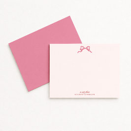 Convite Pink Bow Valentine’s Day Note Card