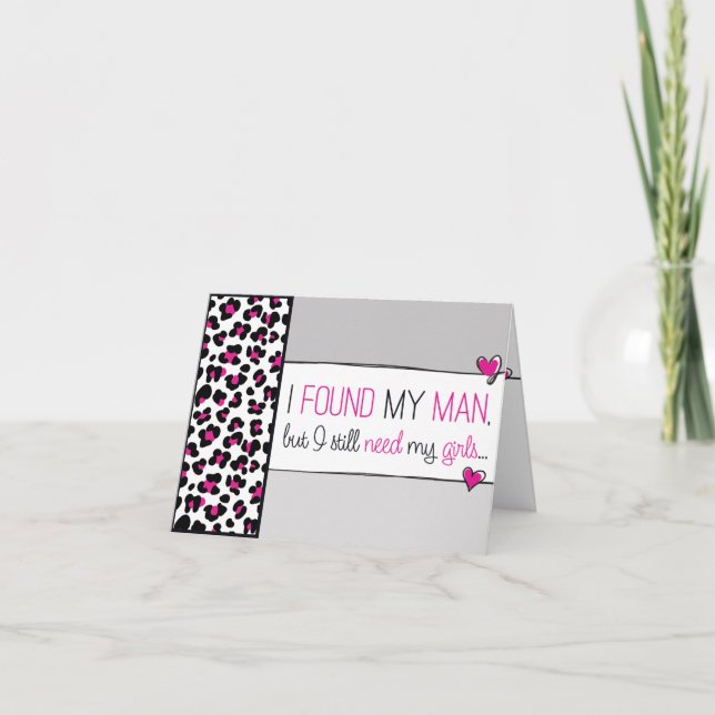 Convite Pink Cheetah Will you be my Maid of Honor? Card (Frente)