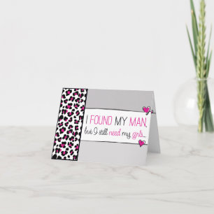 Convite Pink Cheetah Will you be my Maid of Honor? Card