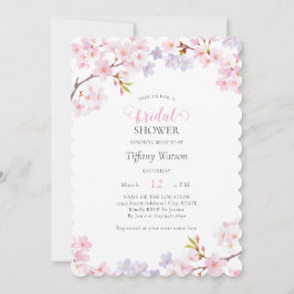 Convite Pink Cherry Blossom in Bloom Garden Bridal Shower