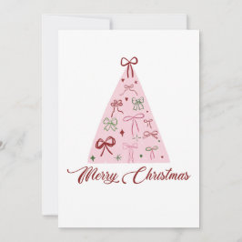 Convite Pink Christmas Tree Card