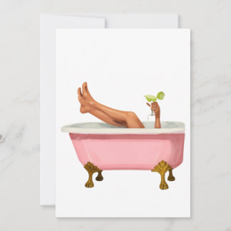 Convite Pink Clawfoot Bathtub Art Print – Glam Self Care W