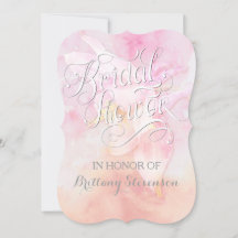 PINK COLUMBINE FLOWER WATERCOLOR SLASH WEDDING