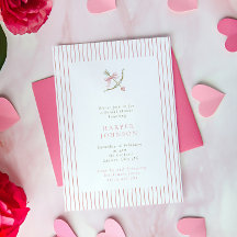 Pink Cupid Arrow & Stripes Valentine Bridal Shower