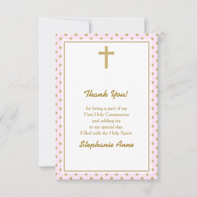 Convite Pink da comunidade com Bolinhas Douradas (Frente)