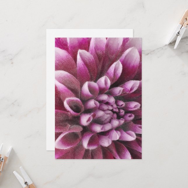 Convite Pink Dahlia (Frente/Verso In Situ)