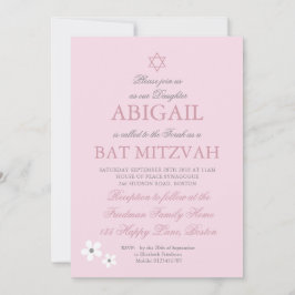 Convite Pink Daisy Silver