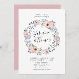 Convite Pink de Rosa de cor aquosa, cor-de-água, camada fl