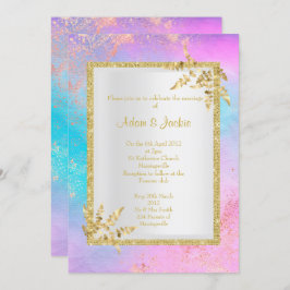 Convite PINK DOURADO Pastel Marble ELEGANT CLASSY CASAMENT