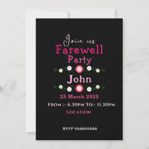 Convite Pink Farewell