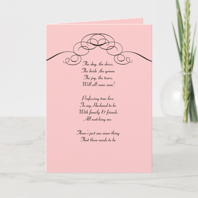 Convite Pink Filigree Be my bridemaid card (Frente)