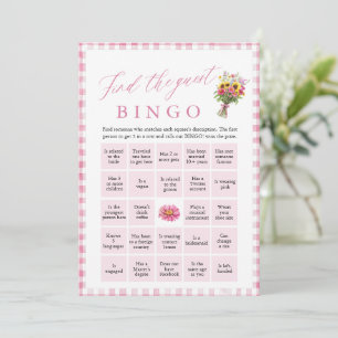 Convite Pink Find the Guest Bingo Chá de panela Game