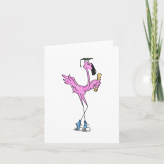 Convite Pink Flamingo Graduation Announcement Card
